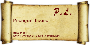 Pranger Laura névjegykártya